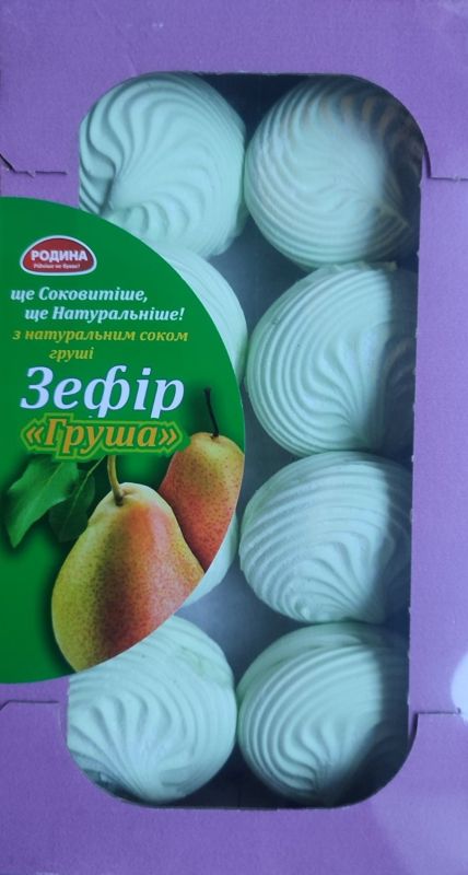 З.Ф. Зефір груша 0,300 кг/ТМ Родина Костопіль